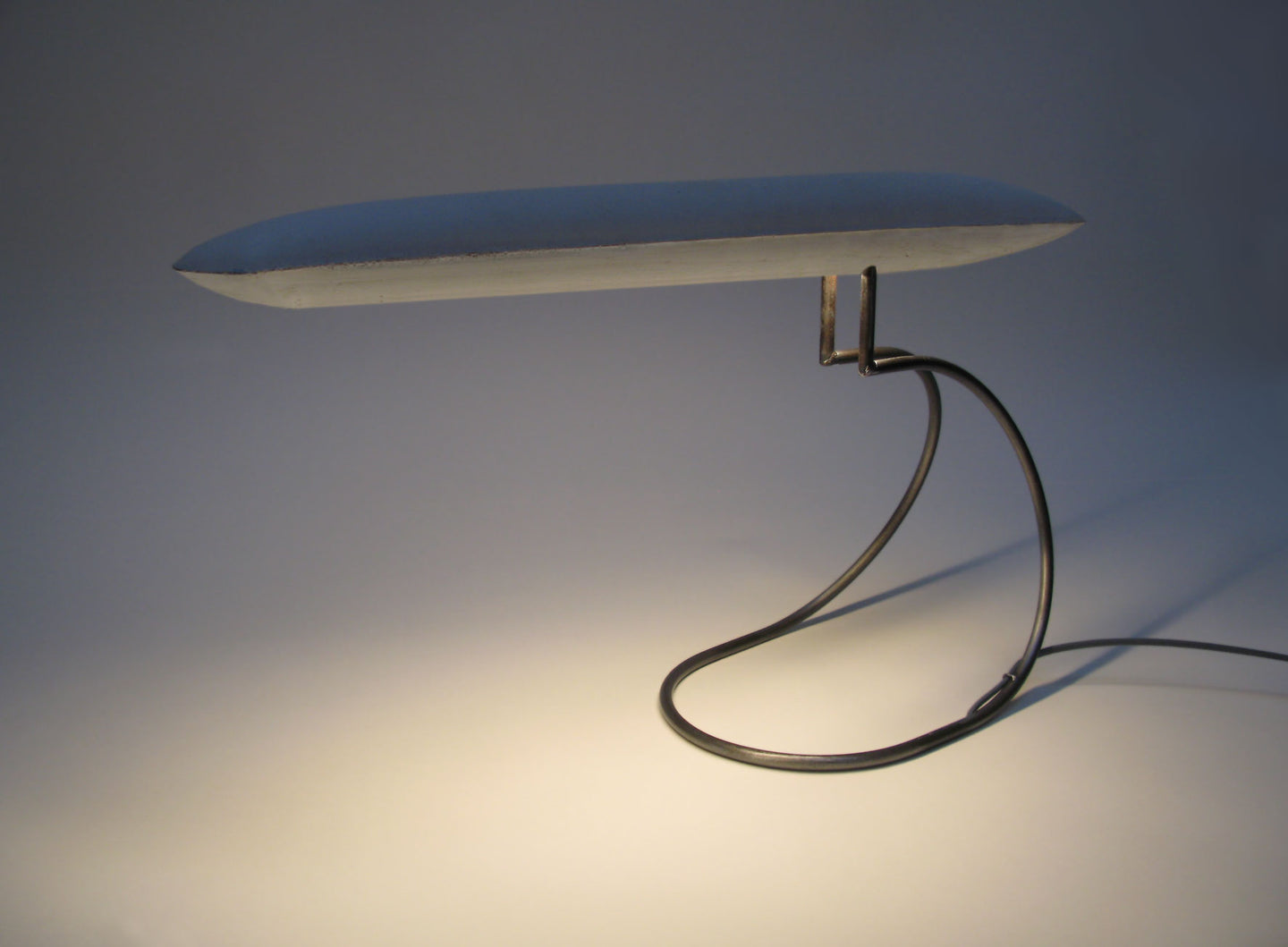 Sculptural Light Obelus II - Handmade Steel and Concrete Lamp