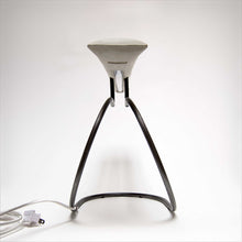 Load image into Gallery viewer, Sculptural Light Obelus II - Handmade Steel and Concrete Lamp