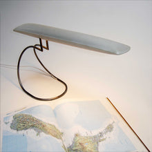 Load image into Gallery viewer, Sculptural Light Obelus II - Handmade Steel and Concrete Lamp